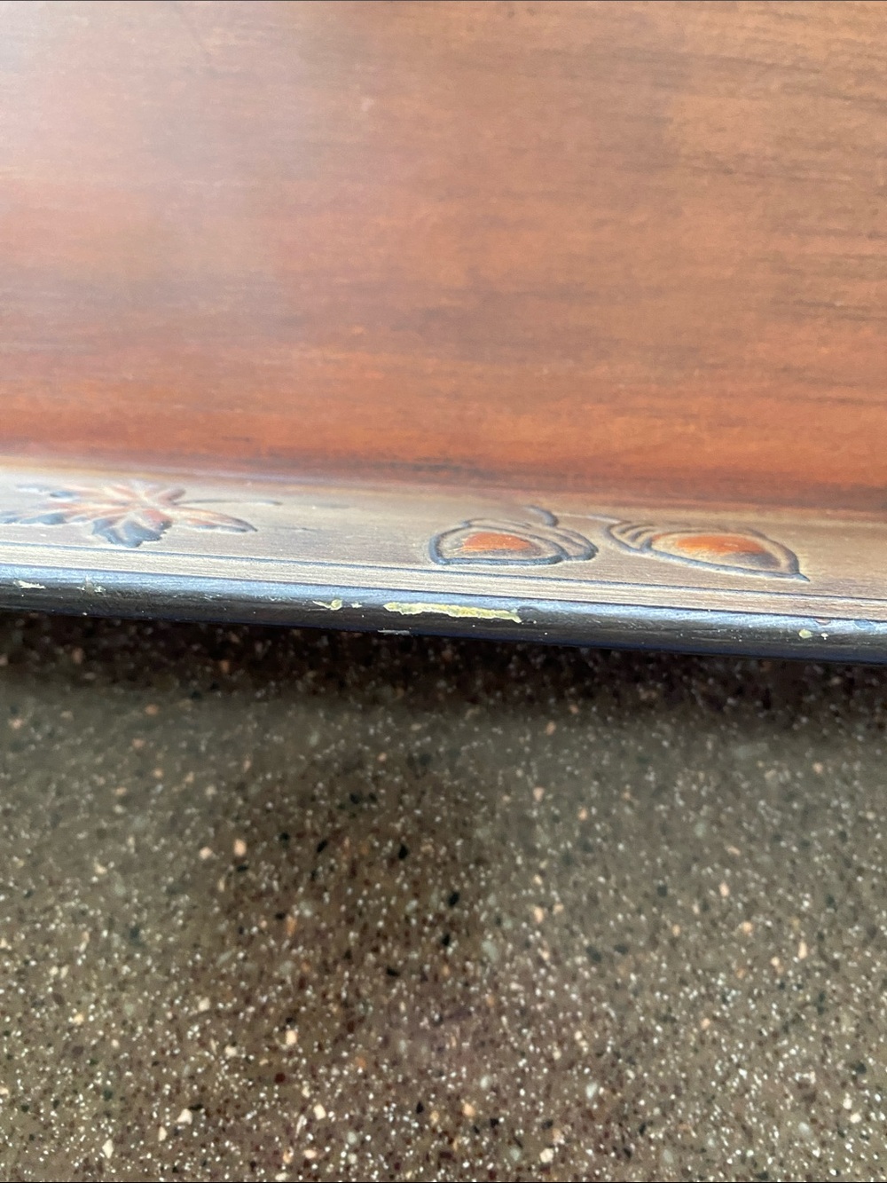 Decorative Wooden Serving Tray - Brown - Picture 10 of 11